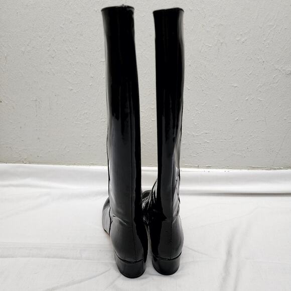 NEW J. Crew Italian Leather Knee High Black Patent Leather Tall Boot 10.5 - Picture 11 of 13